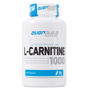 Л-карнітин чистий 1000 мг, Everbuild Nutrition, L-Carnitine 1000 мг - 30 таб